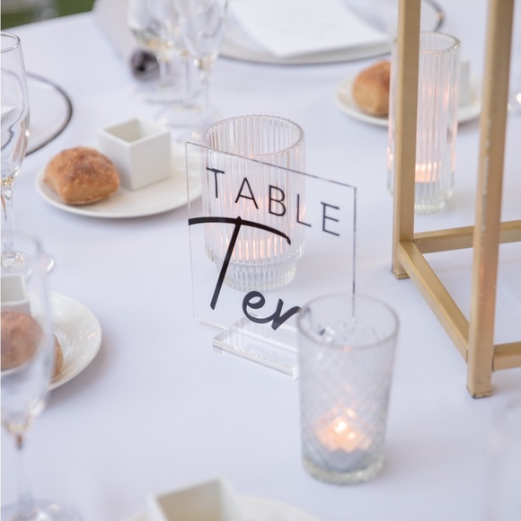 Wedding Handmade Elegant Acrylic Black Table Numbers - Picture 4 of 11